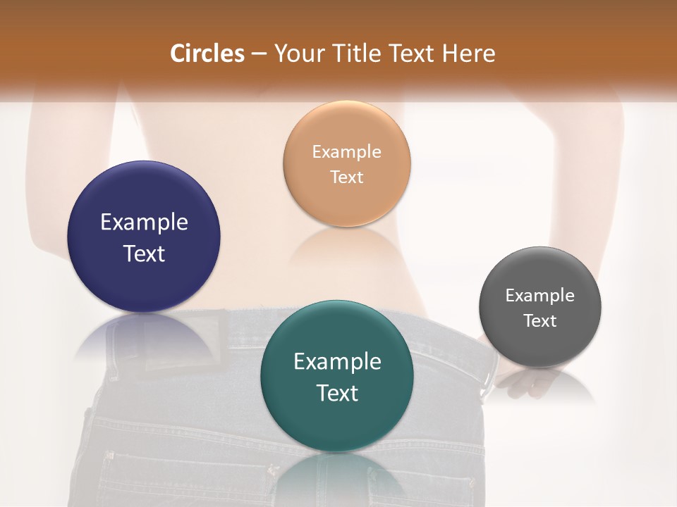 A Woman In Jeans With Her Back To The Camera PowerPoint Template