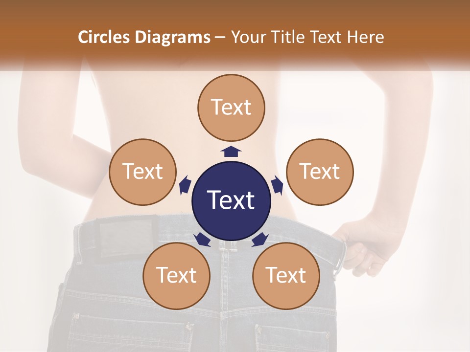 A Woman In Jeans With Her Back To The Camera PowerPoint Template