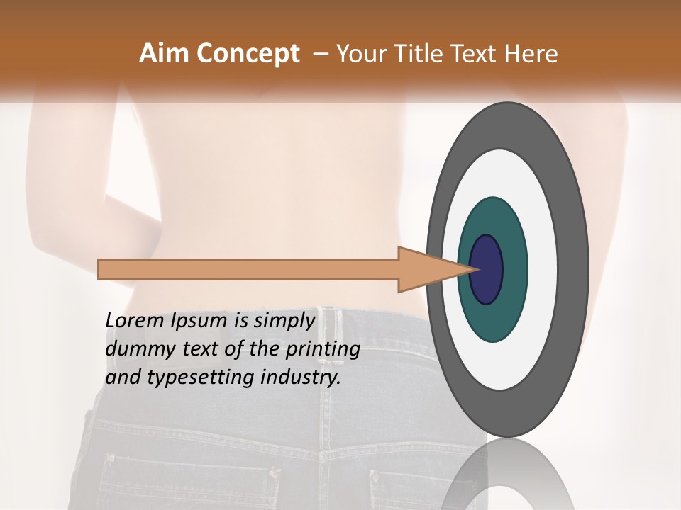 A Woman In Jeans With Her Back To The Camera PowerPoint Template