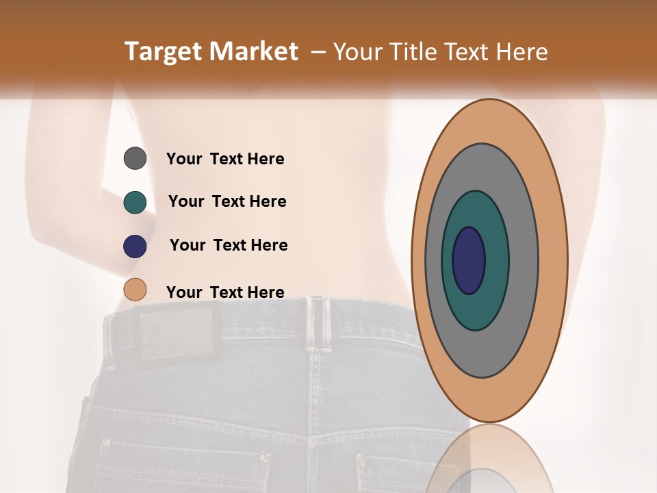 A Woman In Jeans With Her Back To The Camera PowerPoint Template