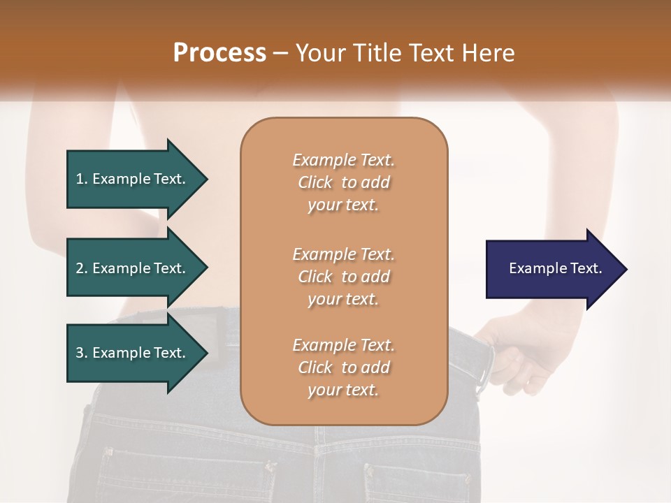 A Woman In Jeans With Her Back To The Camera PowerPoint Template