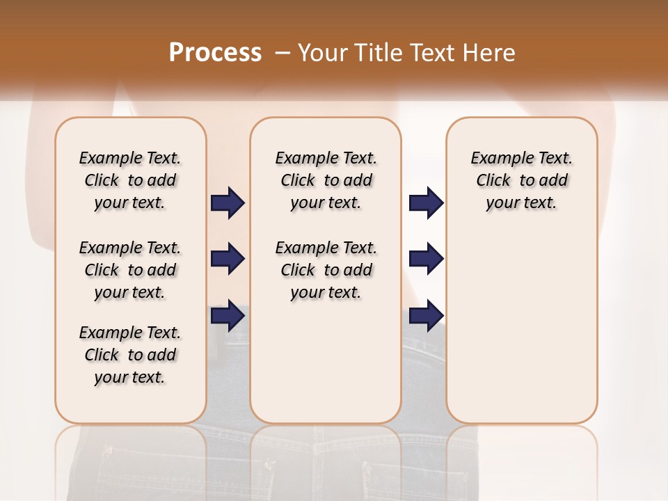 A Woman In Jeans With Her Back To The Camera PowerPoint Template