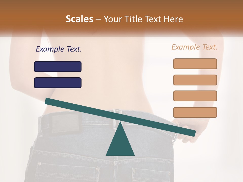 A Woman In Jeans With Her Back To The Camera PowerPoint Template
