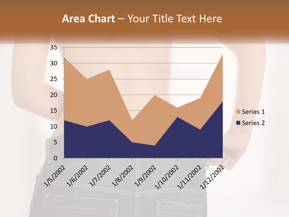 A Woman In Jeans With Her Back To The Camera PowerPoint Template
