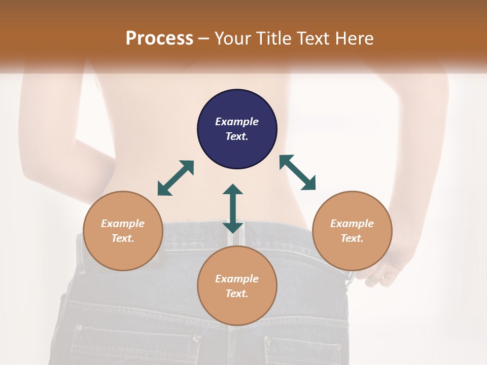A Woman In Jeans With Her Back To The Camera PowerPoint Template