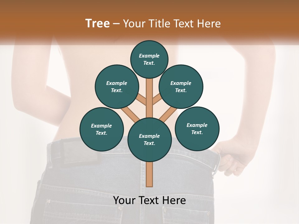 A Woman In Jeans With Her Back To The Camera PowerPoint Template