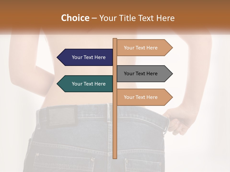 A Woman In Jeans With Her Back To The Camera PowerPoint Template