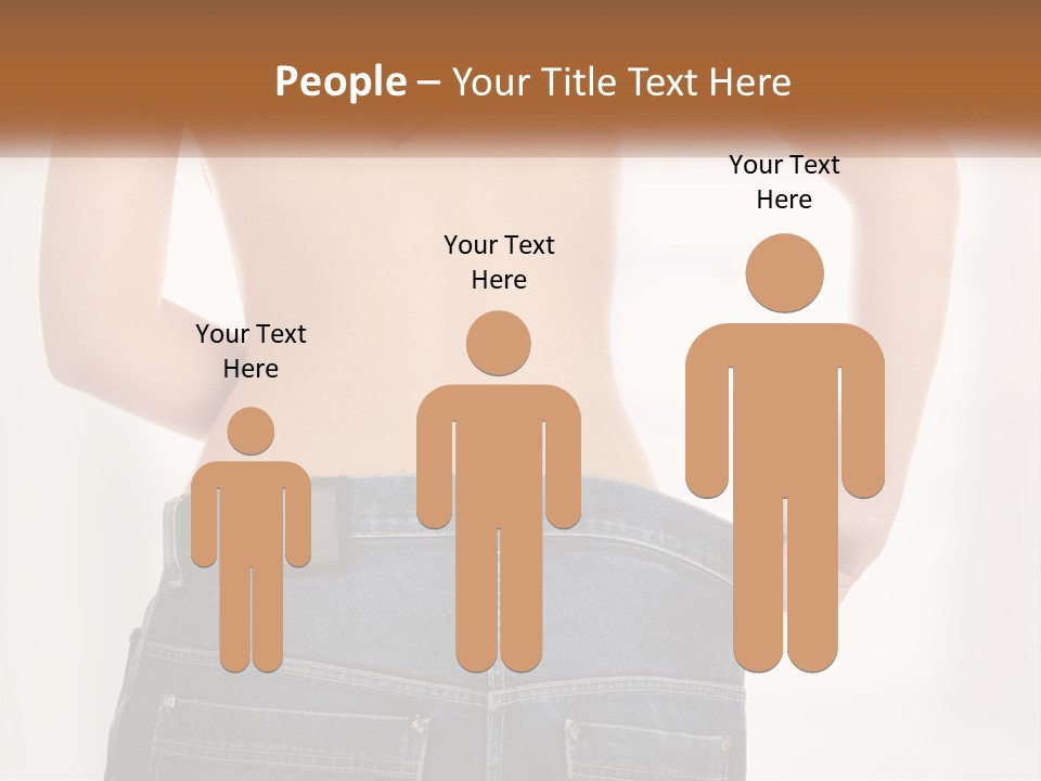 A Woman In Jeans With Her Back To The Camera PowerPoint Template