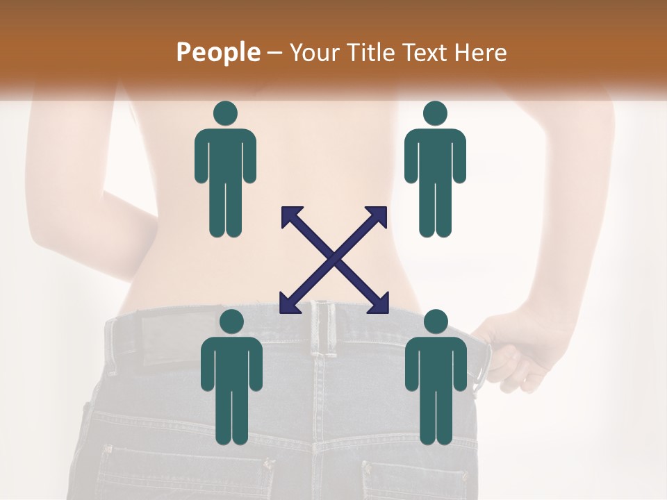 A Woman In Jeans With Her Back To The Camera PowerPoint Template