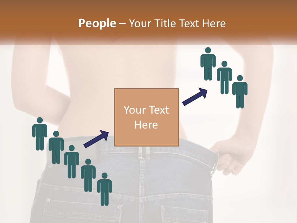 A Woman In Jeans With Her Back To The Camera PowerPoint Template