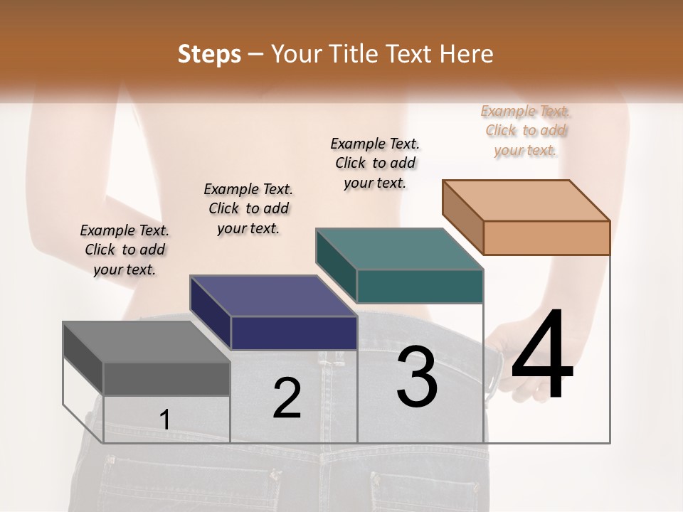 A Woman In Jeans With Her Back To The Camera PowerPoint Template