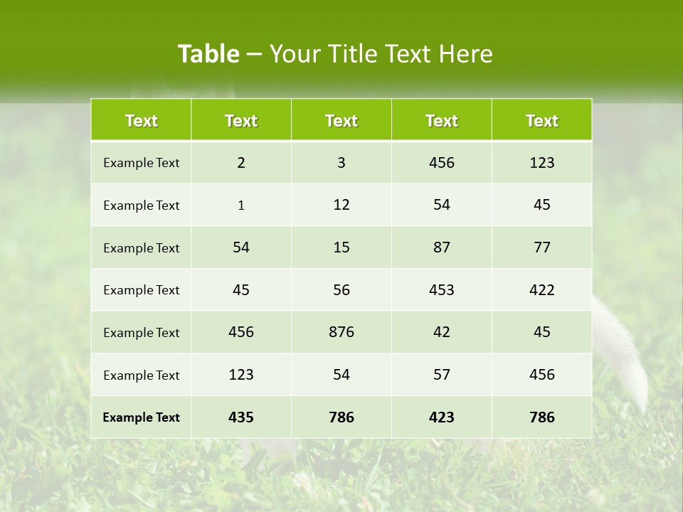 A White Dog Standing On Top Of A Lush Green Field PowerPoint Template
