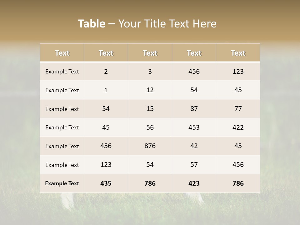 A Brown And White Dog Standing On Top Of A Lush Green Field PowerPoint Template