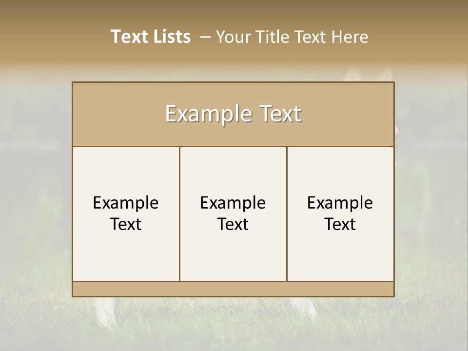 A Brown And White Dog Standing On Top Of A Lush Green Field PowerPoint Template