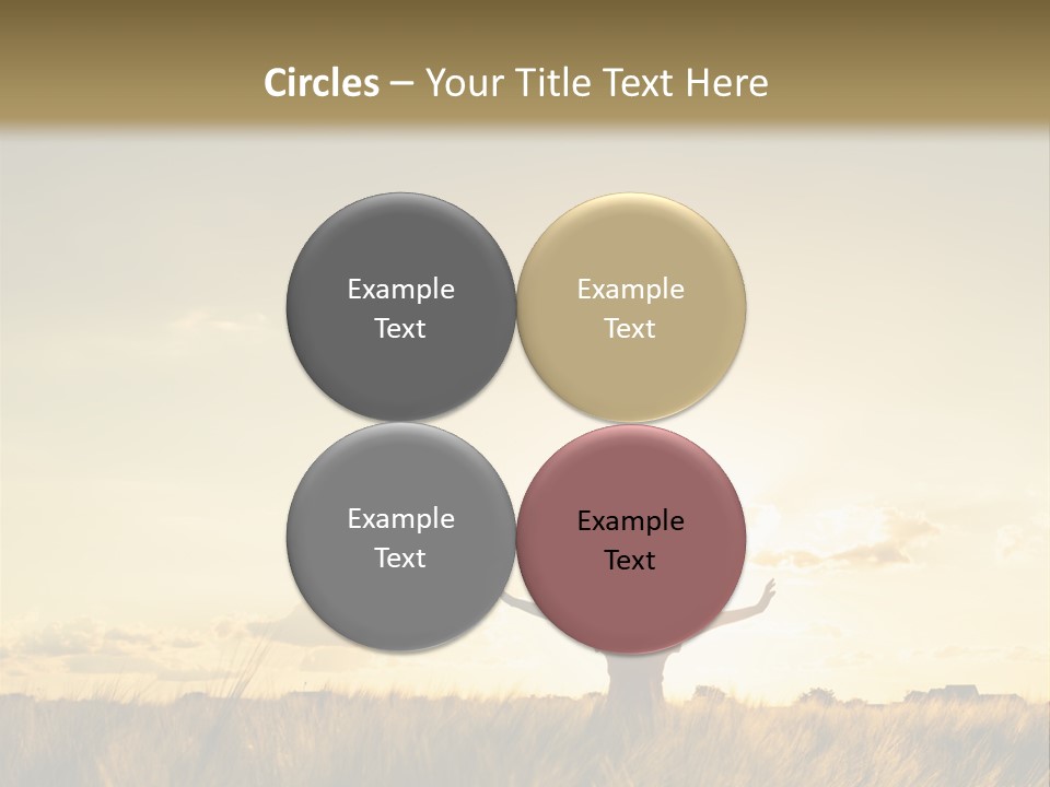 A Person Standing In A Field With Their Arms Outstretched PowerPoint Template