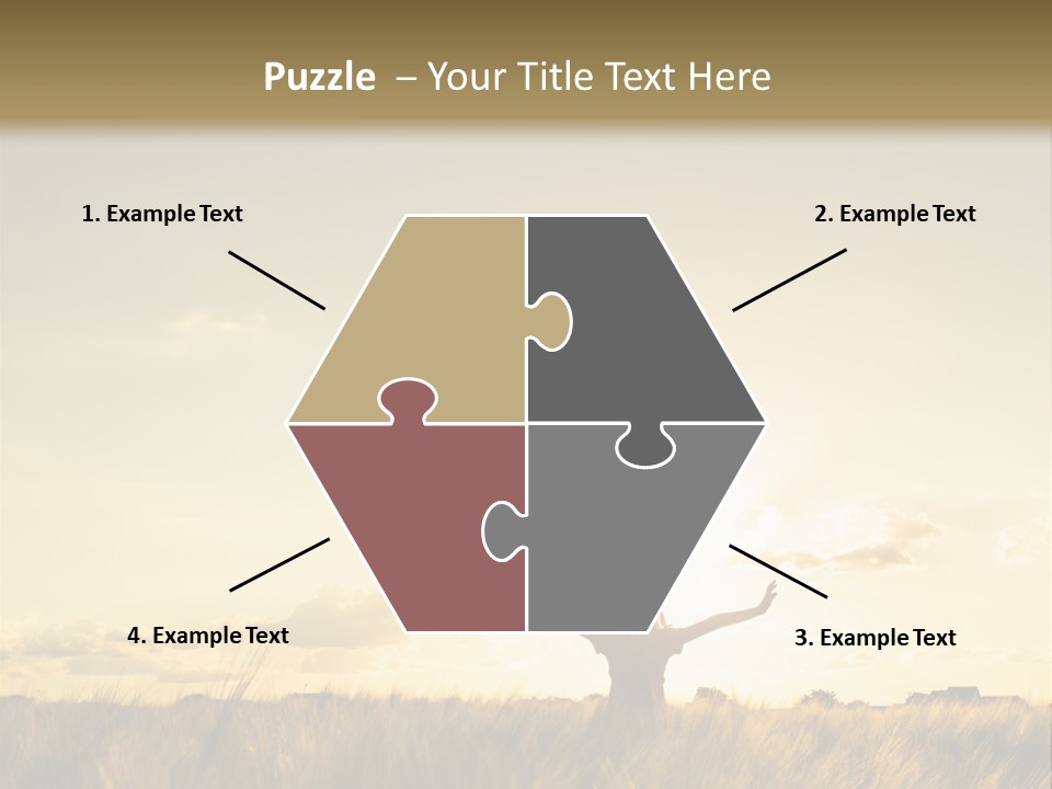 A Person Standing In A Field With Their Arms Outstretched PowerPoint Template