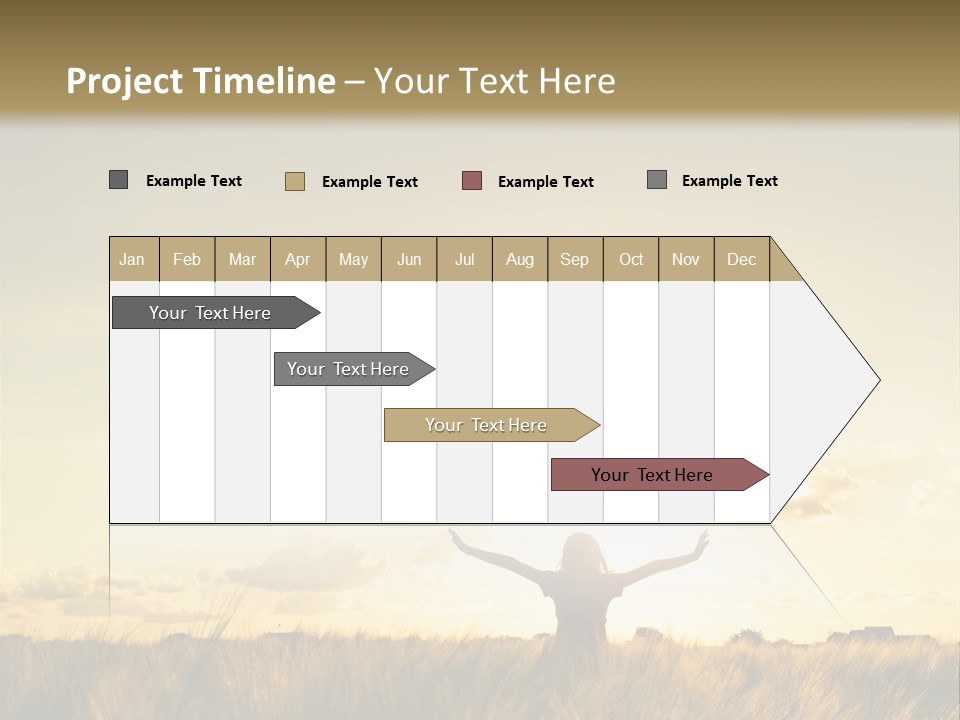 A Person Standing In A Field With Their Arms Outstretched PowerPoint Template