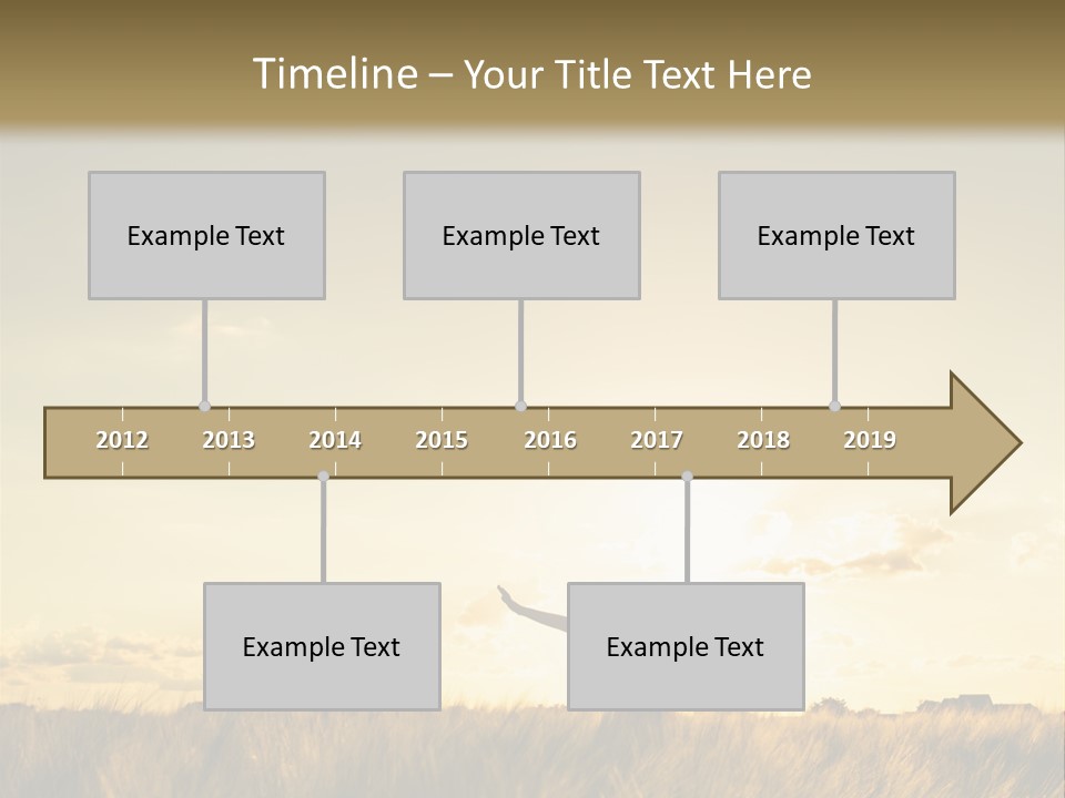 A Person Standing In A Field With Their Arms Outstretched PowerPoint Template