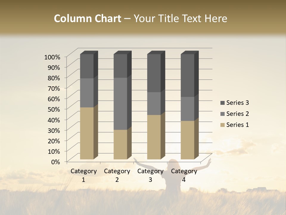 A Person Standing In A Field With Their Arms Outstretched PowerPoint Template