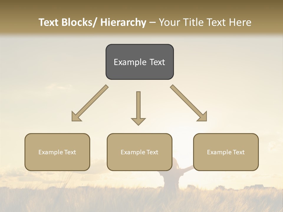A Person Standing In A Field With Their Arms Outstretched PowerPoint Template