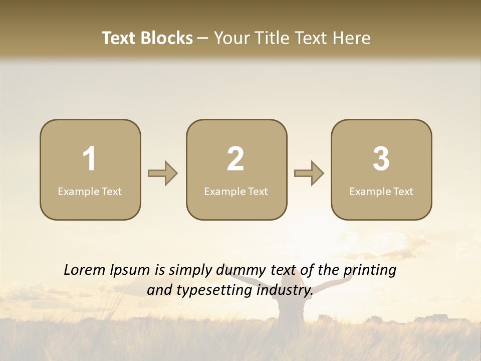 A Person Standing In A Field With Their Arms Outstretched PowerPoint Template