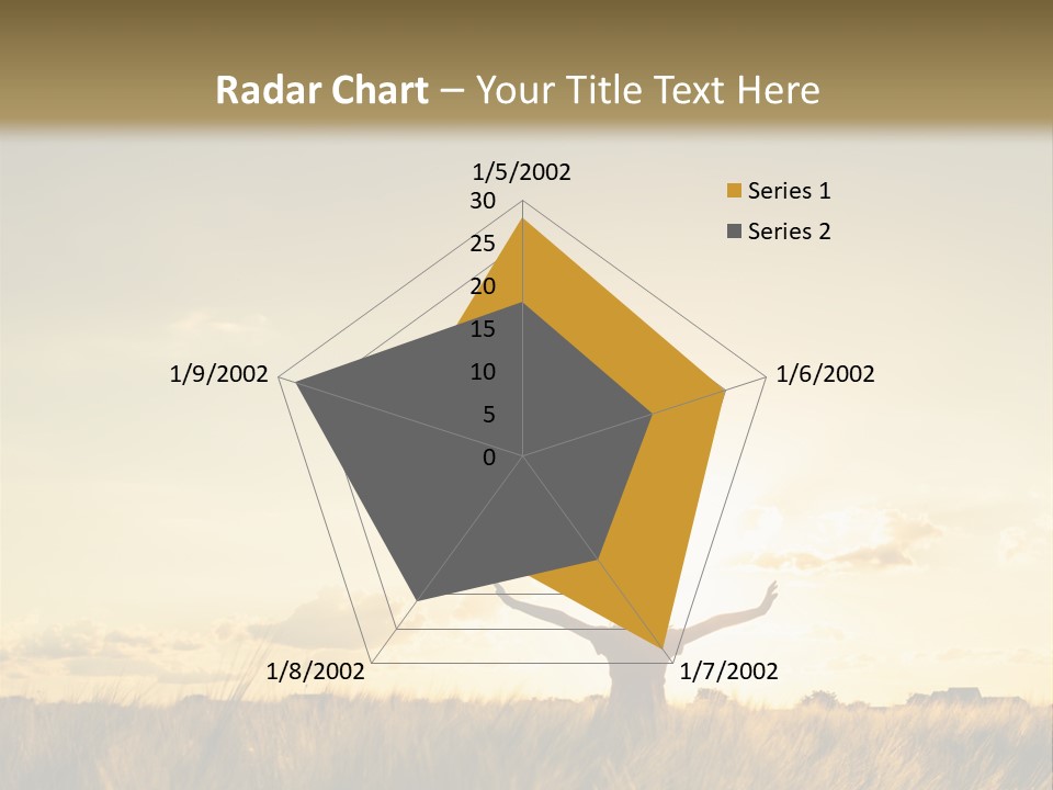 A Person Standing In A Field With Their Arms Outstretched PowerPoint Template