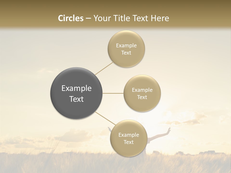 A Person Standing In A Field With Their Arms Outstretched PowerPoint Template