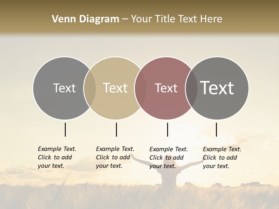 A Person Standing In A Field With Their Arms Outstretched PowerPoint Template