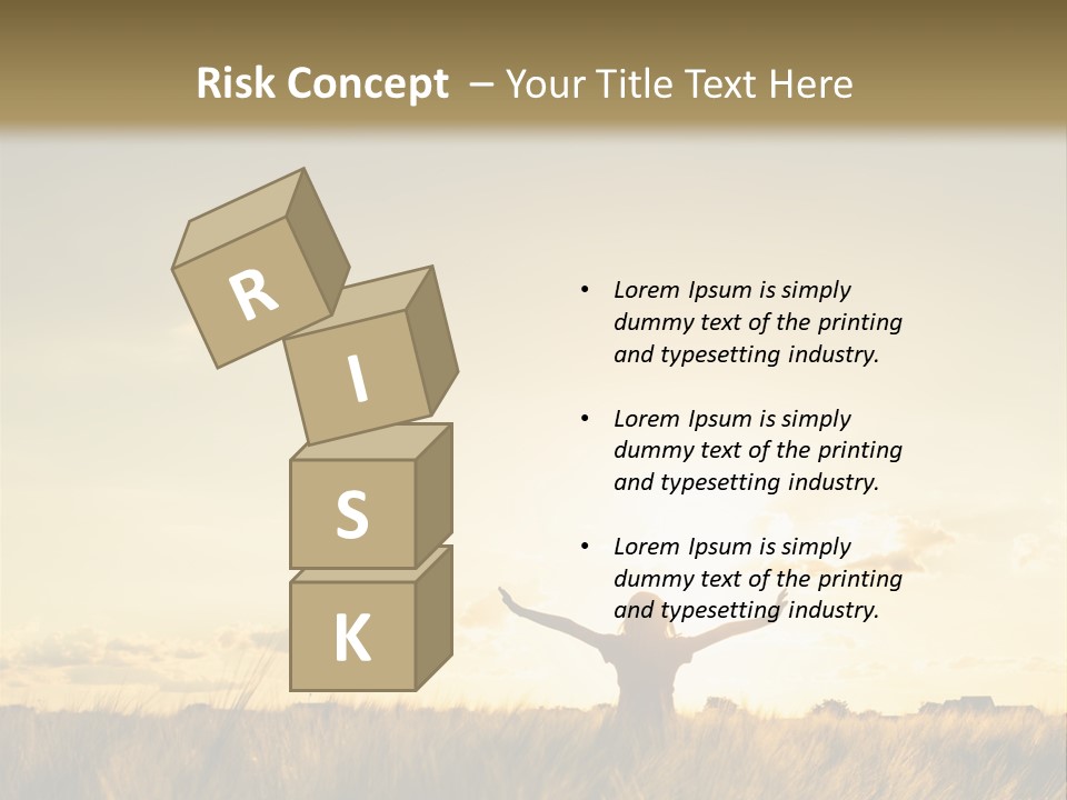 A Person Standing In A Field With Their Arms Outstretched PowerPoint Template