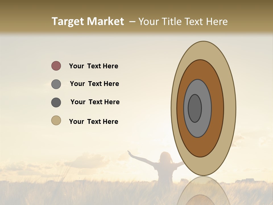 A Person Standing In A Field With Their Arms Outstretched PowerPoint Template
