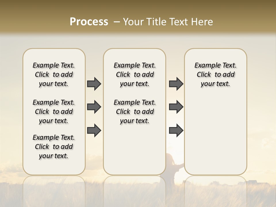 A Person Standing In A Field With Their Arms Outstretched PowerPoint Template