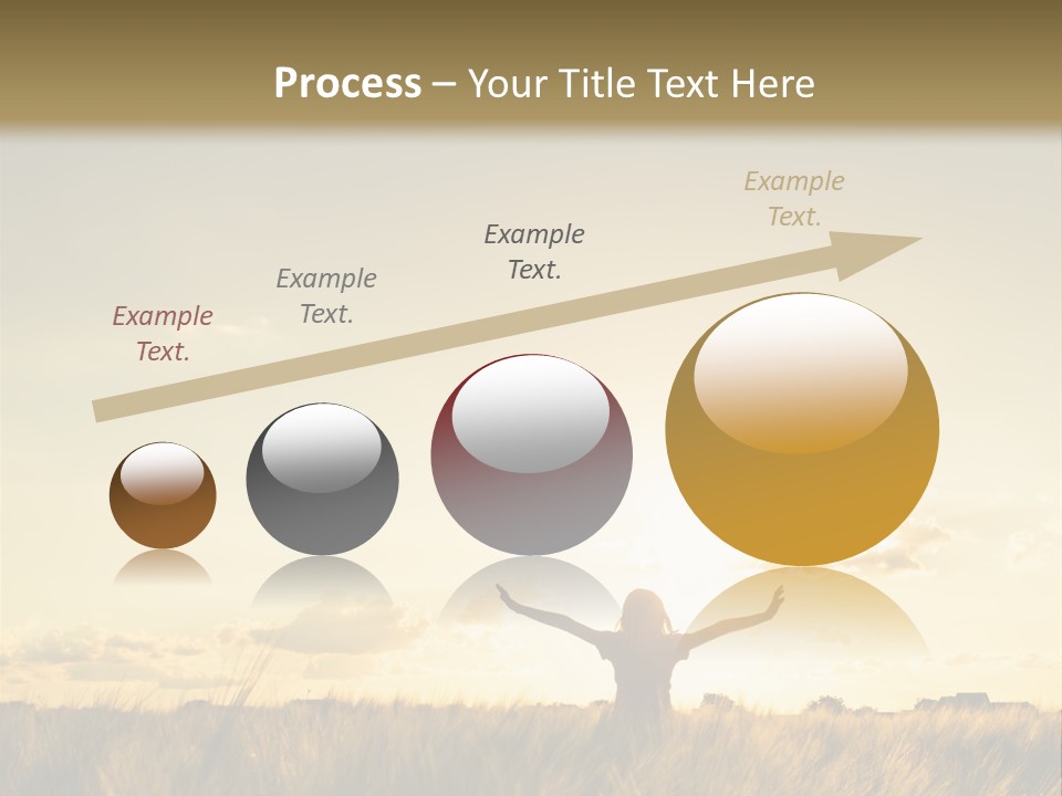 A Person Standing In A Field With Their Arms Outstretched PowerPoint Template