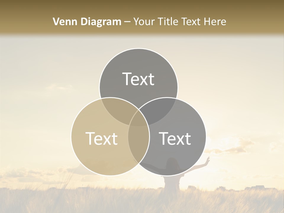 A Person Standing In A Field With Their Arms Outstretched PowerPoint Template