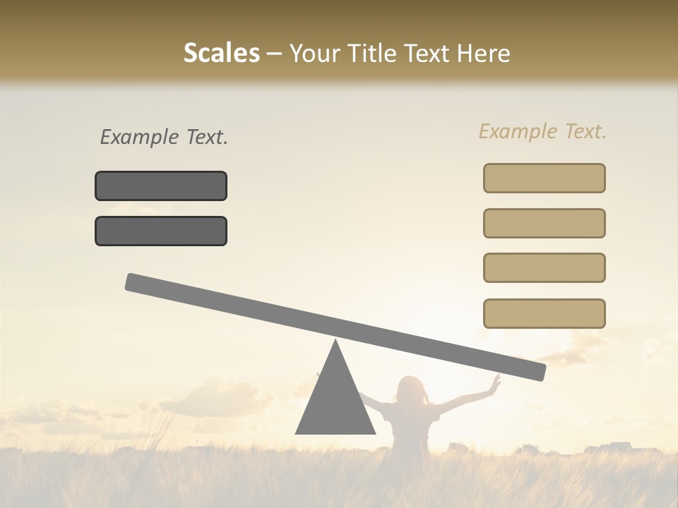 A Person Standing In A Field With Their Arms Outstretched PowerPoint Template