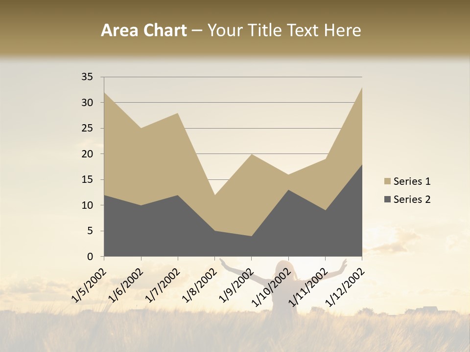 A Person Standing In A Field With Their Arms Outstretched PowerPoint Template
