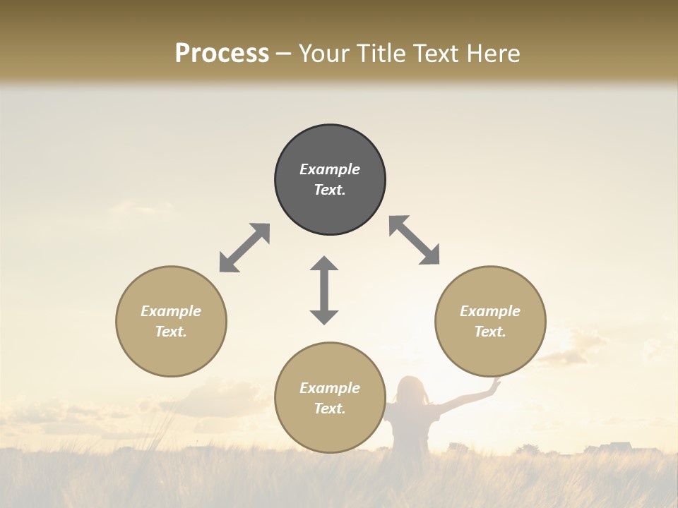 A Person Standing In A Field With Their Arms Outstretched PowerPoint Template