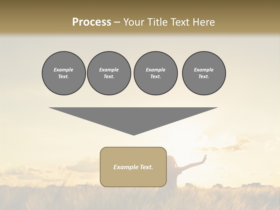 A Person Standing In A Field With Their Arms Outstretched PowerPoint Template