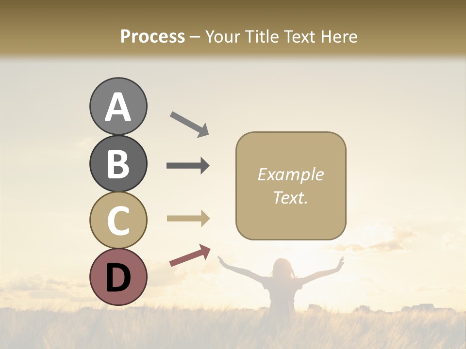 A Person Standing In A Field With Their Arms Outstretched PowerPoint Template