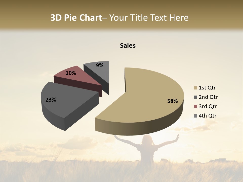 A Person Standing In A Field With Their Arms Outstretched PowerPoint Template