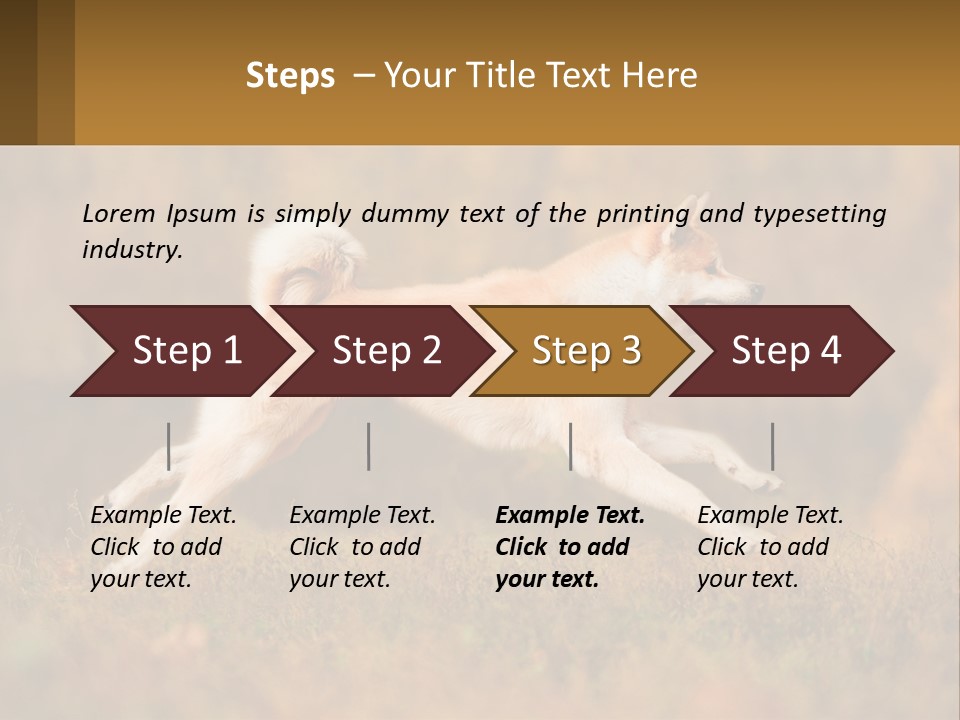 A Brown And White Dog Jumping In The Air PowerPoint Template