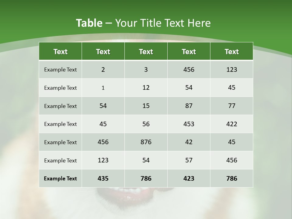 A Brown And White Dog With A Green Background PowerPoint Template