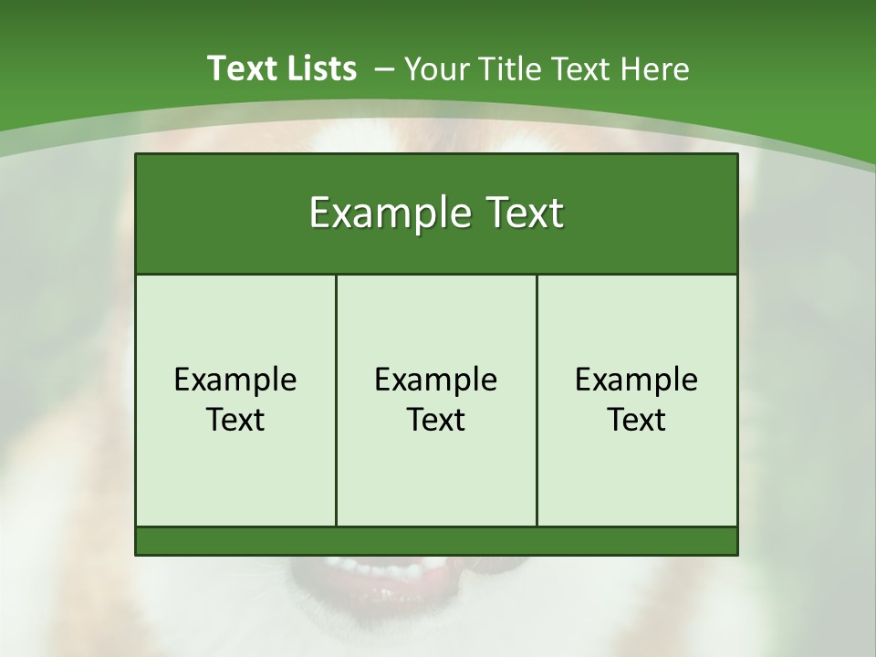 A Brown And White Dog With A Green Background PowerPoint Template