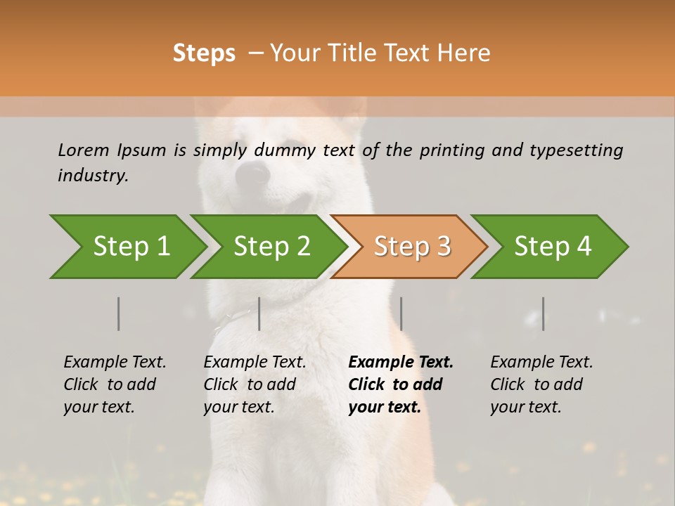 A White And Brown Dog Sitting In A Field Of Flowers PowerPoint Template