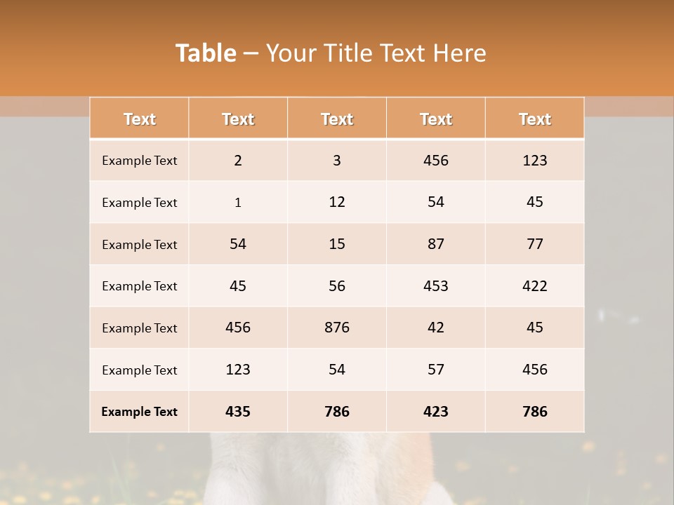 A White And Brown Dog Sitting In A Field Of Flowers PowerPoint Template