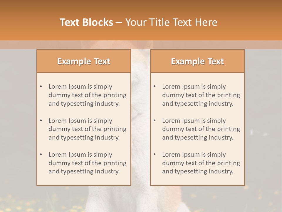 A White And Brown Dog Sitting In A Field Of Flowers PowerPoint Template