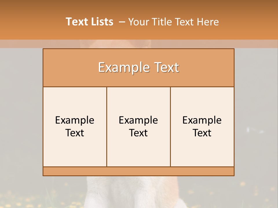 A White And Brown Dog Sitting In A Field Of Flowers PowerPoint Template