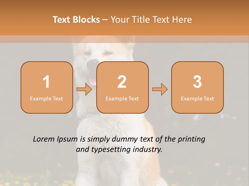 A White And Brown Dog Sitting In A Field Of Flowers PowerPoint Template