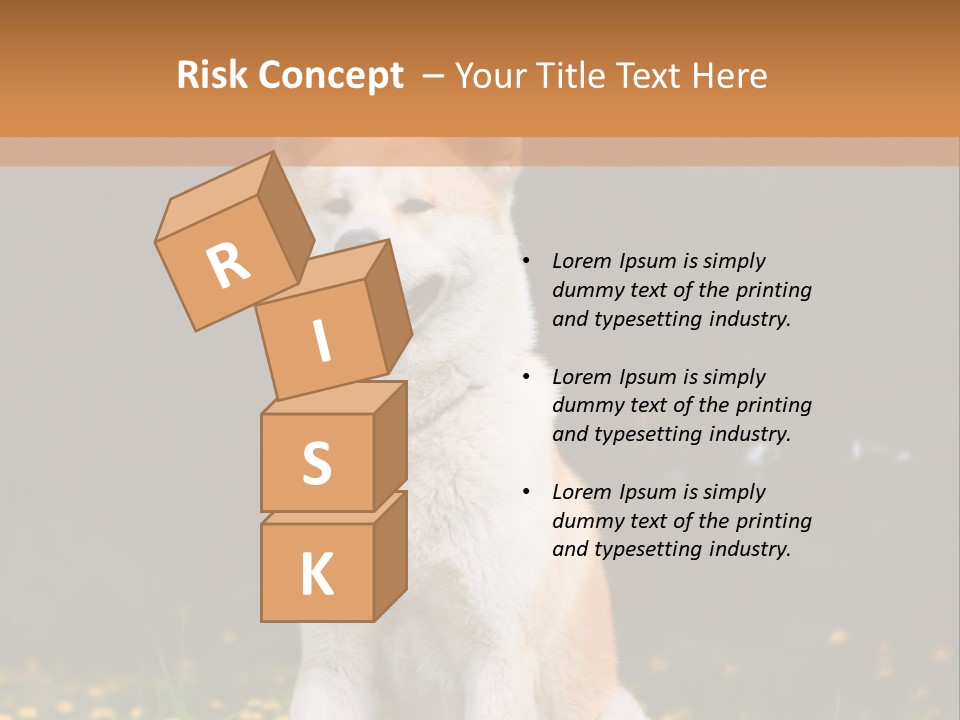 A White And Brown Dog Sitting In A Field Of Flowers PowerPoint Template