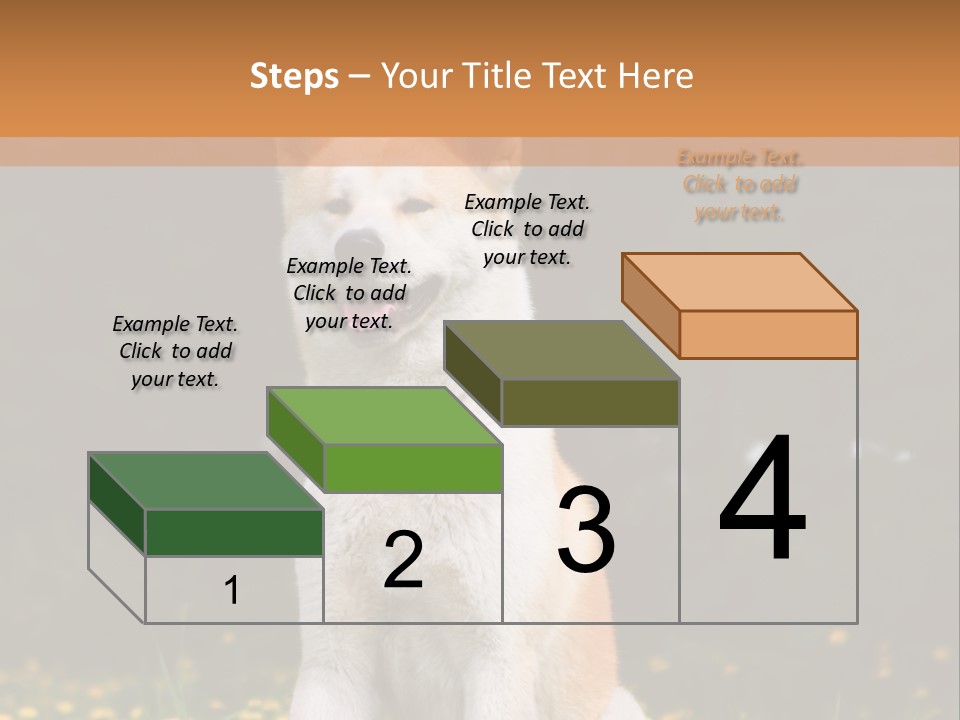 A White And Brown Dog Sitting In A Field Of Flowers PowerPoint Template