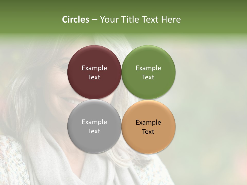 A Woman With Gray Hair Is Smiling For The Camera PowerPoint Template